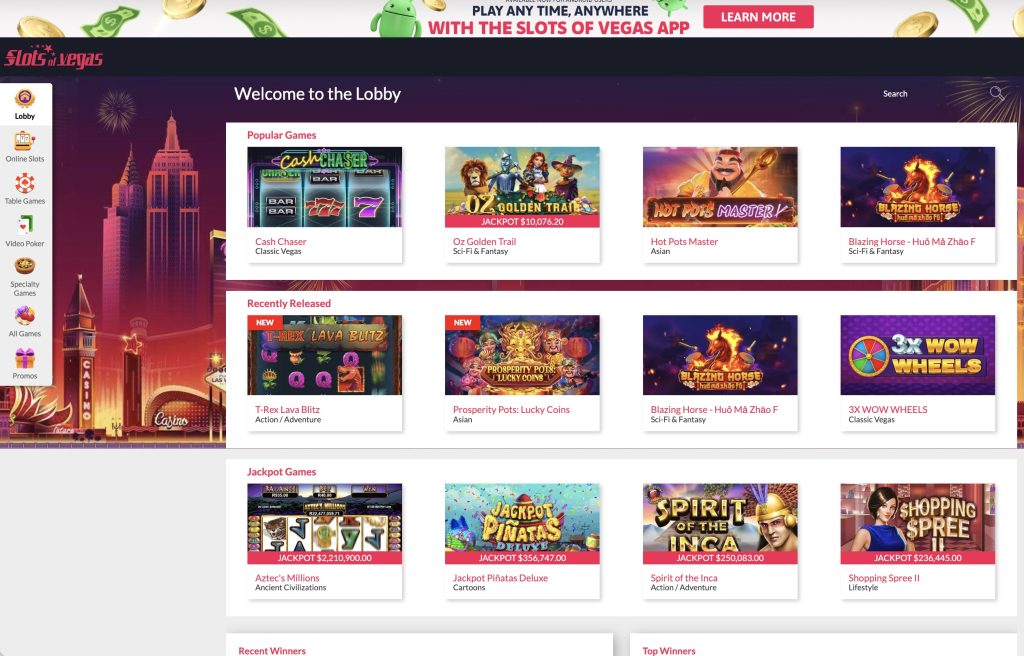 Slots of Vegas Real Money Casino Online